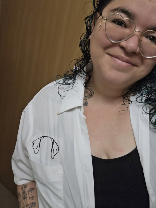 Upcycled Ear Button Down